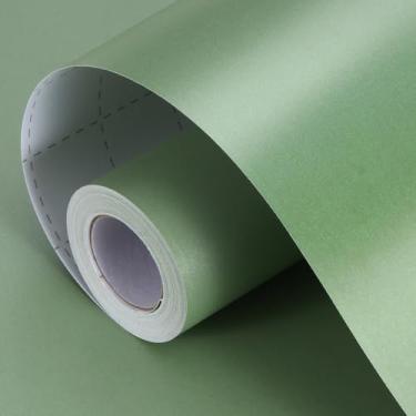 Imagem de Papel de embrulho verde sálvia, papel brilhante perolado de cor sólida de 43 cm x 10 m, rolo de papel de embrulho verde perfeito para Páscoa, chá de bebê, casamento, aniversário, Natal, convites DIY
