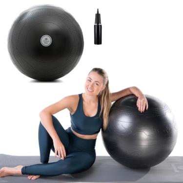 Imagem de Bola de Pilates Suíça 65cm Para Exercícios Fortalecimento Muscular Tecnologia Anti Estouro EssenceFit