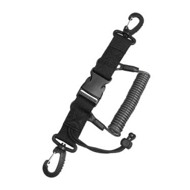 Imagem de YIJU Cordão de mergulho anti-perda com mola espiral multifuncional para câmera com lanterna, Cinza