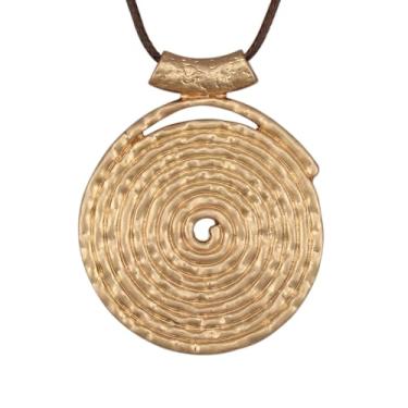 Imagem de Jeilwiy Colar feminino boho estilo hippie, grosso, longo, de couro, gargantilha preta, boêmio, Couro sintético, Sem Pedra Preciosa