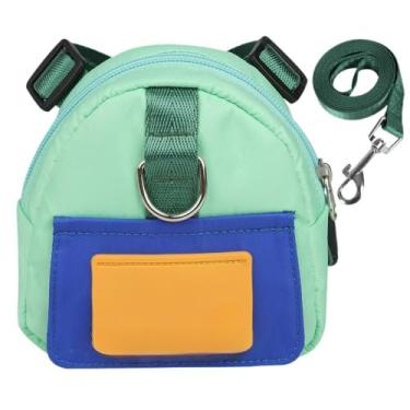 Imagem de Mochila Pet Para Cachorro Coleira Peitoral Com Guia Mini Saco De Ombro Bolsa(VERDE,M)