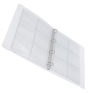 Imagem de Zhjvihx Livro de Armazenamento de Crachás, Coleção de Crachás, Classificação de Fotos, Pasta Transparente, Coleção de Moedas, Classificação para Fotos, Moedas para (Shell + 6 furos, 6 páginas