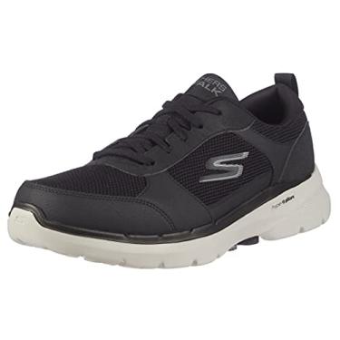 Imagem de Skechers Tênis masculino Gowalk 6-Athletic para caminhada com espuma resfriada a ar, Preto/cinza, 7 X-Wide