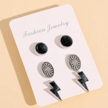 Imagem de Brincos femininos com pingente de gota oval turquesa boho com contas de flor ocidental em forma de gota, pingente de liga étnica vintage, aniversário, dia dos namorados, joias para presente, 1, Pedra