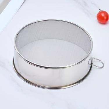 Imagem de Peneira de farinha de aço inoxidável, filtro de malha fina para assar
