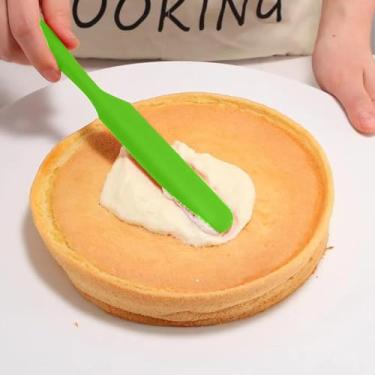 Imagem de Espátula de silicone resistente ao calor, flexível, antiaderente, raspador de cozinha para cozinhar, assar, decorar bolos e raspar frascos