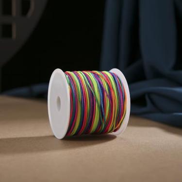 Imagem de Cordão de pulseira, cordão arco-íris resistente para fazer joias, colares, miçangas