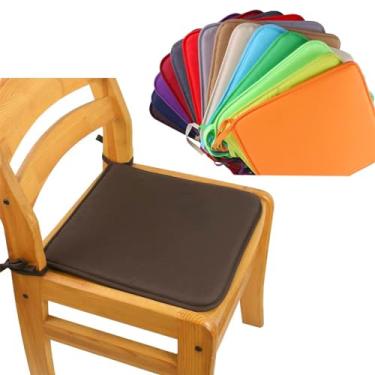 Imagem de Almofadas de assento coloridas para cadeiras internas/externas com amarras- 40x40x1,8cm, capa de almofada para móveis, Almofadas de assento para jardim Cozinha, sala de jantar, sala de estar (5#)