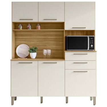 Imagem de Cozinha Compacta 6 Portas 2 Gavetas 161 Cm Montesa - Kit's Paraná