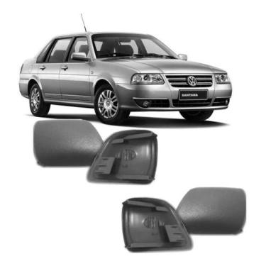 Imagem de Par Acabamento Puxador Porta Dianteira Santana - AutoPlast, Cinza