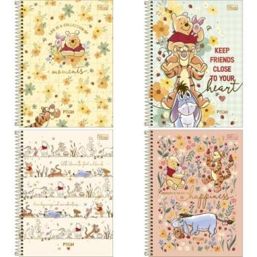 Imagem de Caderno 1X1 Capa Dura Pooh 80 Folhas - Pacote com 04 Unidades - Tilibr