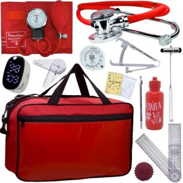 Imagem de Kit Bolsa Fisioterapia Acadêmico Martelo Buck Goniômetro Completo - In
