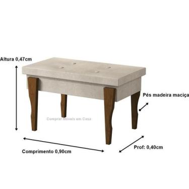 Imagem de Recamier Espanha Pés Madeira 0,97 Bege - Suede - Comprar Móveis Em Cas