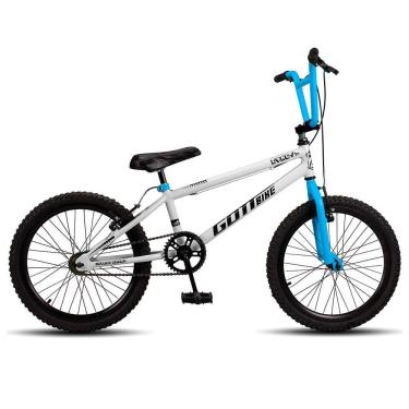 Imagem de Bicicleta Infantil Aro 20 Bmx V-brake Branco Azul