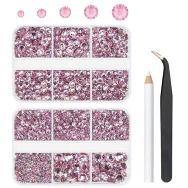 Imagem de Strass de resina rosa claro para artesanato deslumbrante, diamantes rosa bebê, pedras de cristal de 2 mm, 3 mm, 4 mm, 5 mm, 6 mm, pedras não fixas, pingentes de cristais para unhas, copos de maquiagem