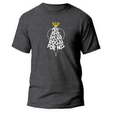 Imagem de Camiseta Básica Católica Blusa Unisex Nossa Senhora Aparecida Camisa A