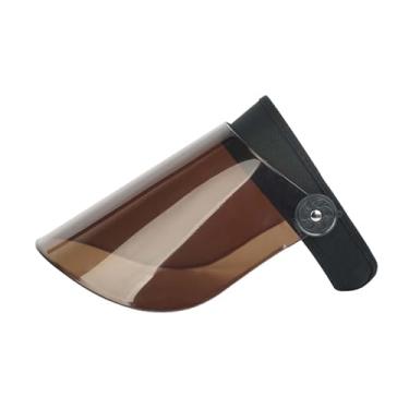 Imagem de Vaveren Chapéu com viseira solar, protetor facial, portátil, casual, ângulo ajustável, proteção solar de verão, chapéu para corrida, tênis, atividades ao ar, Marrom