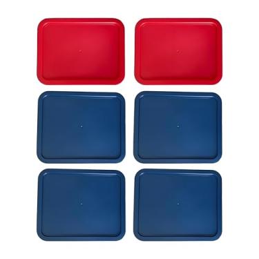 Imagem de 1 Stop & Go Pacote com 6 tampas de substituição para recipientes de armazenamento de alimentos de vidro Pyrex com 3 xícaras (7210-PC), tampas de plástico retangulares livres de BPA, herméticas e à