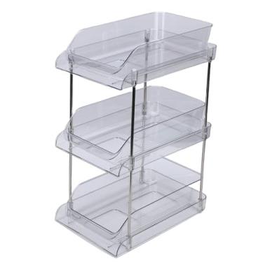 Imagem de TOPINCN Organizador de Pia de 3 Camadas, Organizador de Banheiro Removível Com Fácil Montagem, Prateleira de Armazenamento Empilhável para Despensa de Cozinha, Armazenamento de (Prateleira de 3
