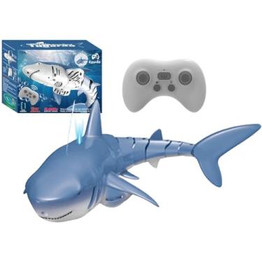 Imagem de Tubarão Robô Controle Remoto Brinquedo Infantil Robótico Aquático Para Piscina E Banheira Recarregável Kizumba
