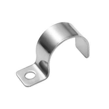 Imagem de FamlTol Braçadeiras de tubo de conduíte, suportes de montagem de tubos 304 Ss, clipes de metal tipo P de um furo clipes de fio unilaterais resistentes para instalação de tubo ou cabo de fio | OD 2,5