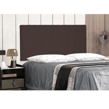 Imagem de Cabeceira Painel Verona Para Cama Box King 195 cm Suede Café S04 - D'R