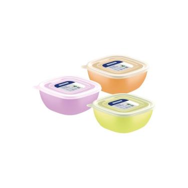 Imagem de Pote Tramontina Mixcolor Em Polipropileno Com Tampa Transparente 600 Ml