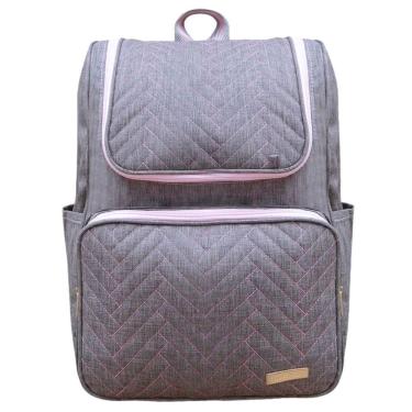 Imagem de Mochila Maternidade Deluxe Baby Cinza E Rosa