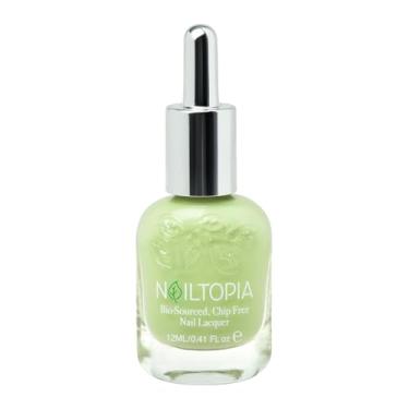 Imagem de Nailtopia - Verniz para unhas sem lascas à base de plantas - não tóxico, de origem biológica, de longa duração, esmalte fortalecedor - Limpeza de suco (verde pastel) - 11,6 g
