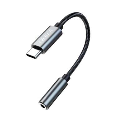 Imagem de Adaptador de fone de ouvido KBEAR Shadow de 3,5 mm para USB C, cabo conversor de decodificação tipo C/USBC para auxiliar para iPhone 15, iPad, MacBook, Samsung Galaxy, Moto, Google Pixel, laptop