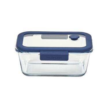 Imagem de Pote De Vidro Hermético Retangular - Válvula Na Tampa De Vidro - 800ml - Glacé Z- Neoflam