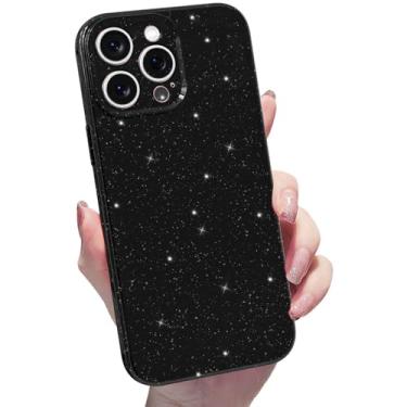Imagem de Finyosee Capa brilhante para iPhone 12 Pro Max, linda capa de silicone brilhante brilhante brilhante fina e brilhante, capa protetora de borracha gel de TPU macio para mulheres e meninas de 6,7