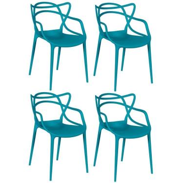 Imagem de Kit 4 Cadeiras Allegra - Turquesa