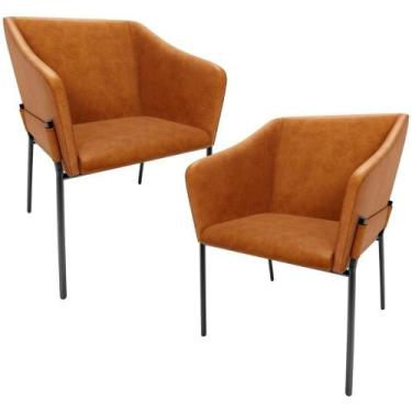 Imagem de Kit 2 Cadeiras Para Sala De Jantar Estar Living Olívia L02 material si