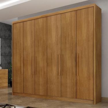 Imagem de Guarda Roupa Casal Ambiente Bolonha 6 Portas 6 Gavetas Cumaru 23 - Novo Horizonte
