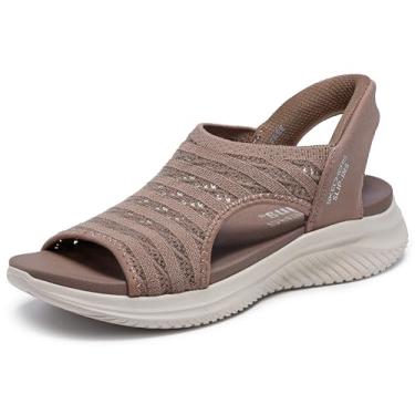 Imagem de Skechers Tênis feminino Ultra Flex 3.0 - Sun Warmth Hands Free Slip-ins, Mocha, 36