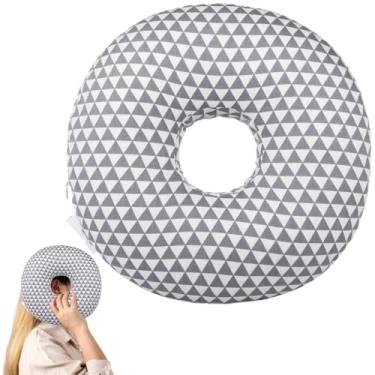 Imagem de Chewtoyo Almofada protetora de orelha, em forma de O, para pessoas que dormem de lado, feridas de pressão, piercing de orelha e liberação de inflamação da orelha