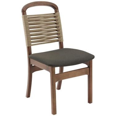 Imagem de Cadeira Decorativa Vinil Corda Nautica Nude Pes Madeira Pinhao Nacc Vinil Nude