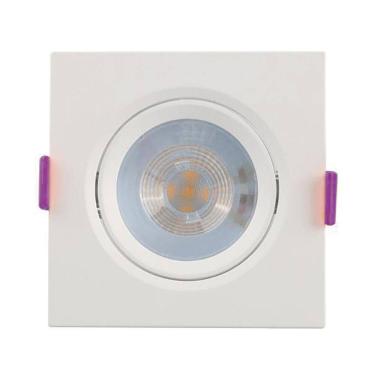 Imagem de Spot Led Embutir Quadrado 85mm 5w 6500k Demi 9734 Branco