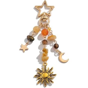 Imagem de Chaveiro estrela com berloques para bolsas de mão para mulheres meninas personalizado Y2k Estético Boho chaveiro para mochila acessórios de bolsa