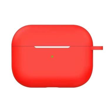 Imagem de Capa para fone de ouvido Bluetooth, capa macia de silicone - impermeável, à prova de óleo, à prova de poeira. Compatível com AirPods Pro 3, vermelho