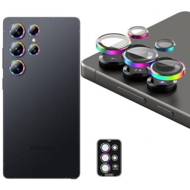 Imagem de SVMONGWA Protetor de lente para câmera Samsung Galaxy S25 Ultra, verdadeira tecnologia AR+AF, protetores de lente individuais, vidro temperado 9H ultrafino com borda de alumínio, fácil instalação, 1