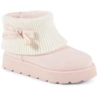 Imagem de Juicy Couture Botas femininas modernas – Botins aconchegantes com sola grossa, cabedal macio e ajuste sem cadarço para conforto no clima frio, Blush, 40