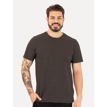Imagem de Camiseta Aramis Masculina Regular Piquet Bordado Marrom Mescla-Masculino