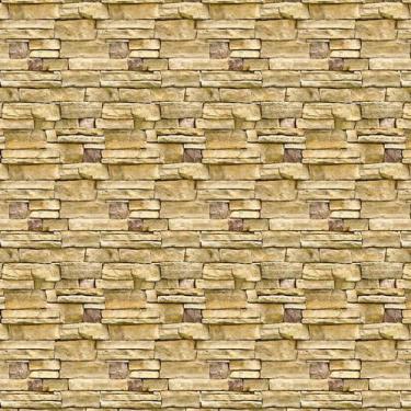 Imagem de Papel Parede Pedra Tijolos Canjiquinha Amarelo Autocolante - LRP