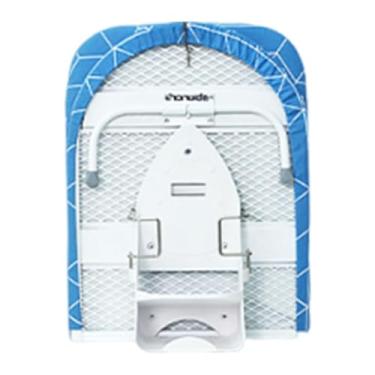 Imagem de SiaBiced Tábua de passar roupa dobrável, portátil, estável e, com suporte para ferro, tábua de passar roupa de mesa para viagens, dormitório, Azul