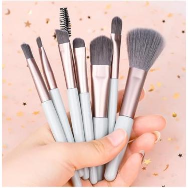 Imagem de Conjunto de pincéis de maquiagem com ferramenta de base, ferramenta de contorno, aplicador de pó, aplicador de blush, corretivo, sombra, rosto, pincel delineador, pincel de amizade, presentes para