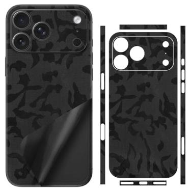 Imagem de SUKIDIOVQ Para iPhone 17 Pro Max Skin Wrap Using 3M 2080 Fibra de Carbono Camuflagem Adesivo de Telefone Vinil Ultra Decalque Vidro Protetor para Parte Traseira