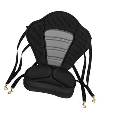 Imagem de Vaveren Assento de caiaque, canoa, encosto, assentos, fácil de instalar, acessório com suporte para as costas, assento de prancha de remo para, com Bolsa