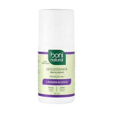 Imagem de Desodorante Roll-On sem Alumínio, Natural, Vegetal e Vegano, Coco e Magnésio, com Perfume Suave de Lavanda, Boni Natural, 55ml